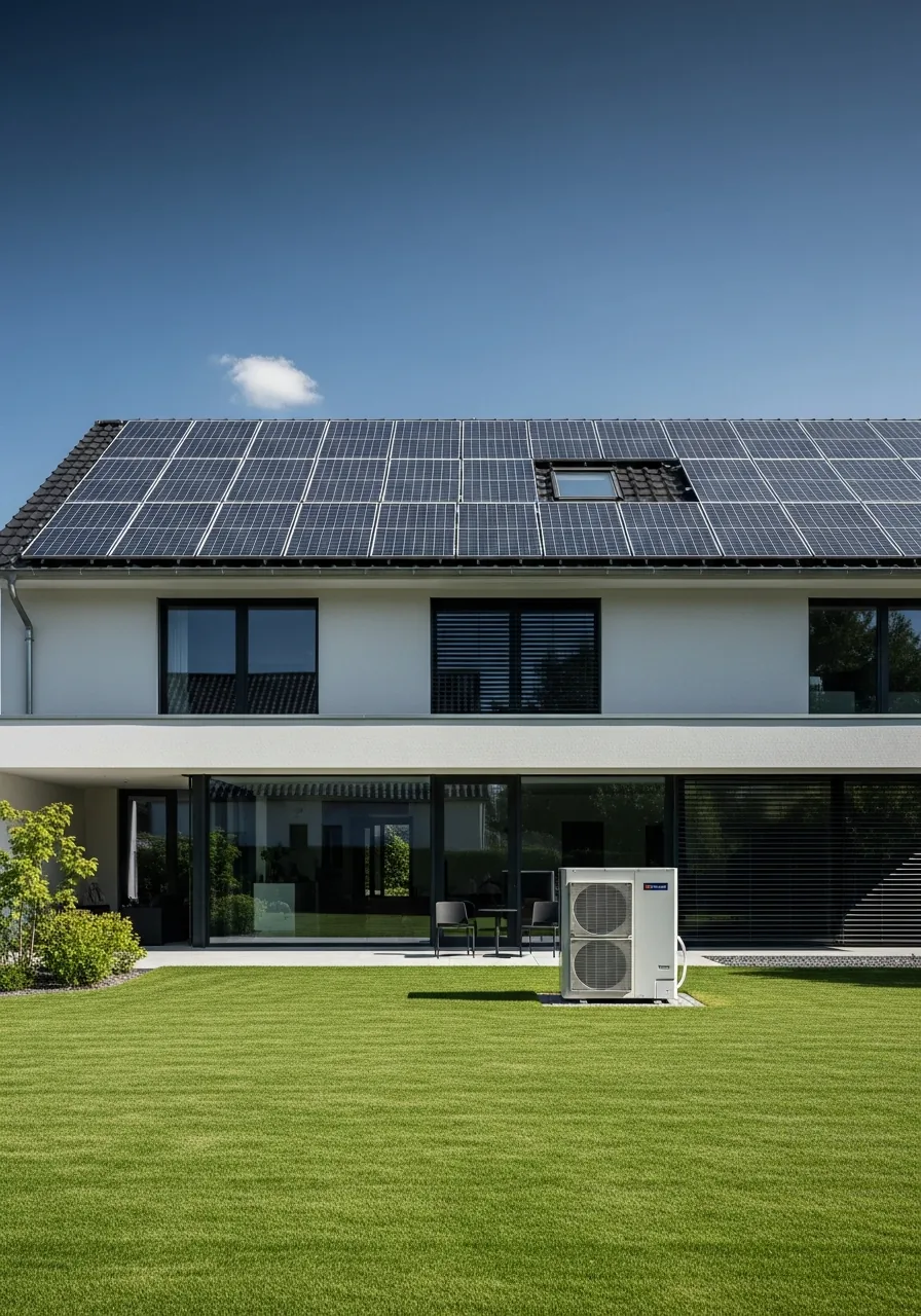 Haus mit Solardach und Wärmepumpe in Abenberg